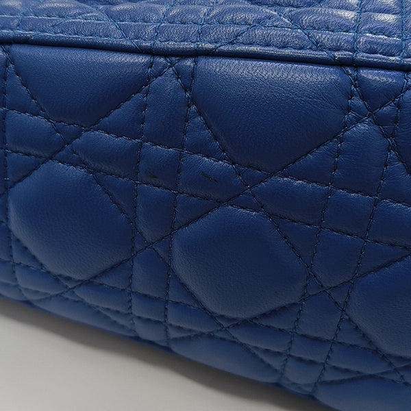 Lady Dior Medium Cannage Lambskin Blue