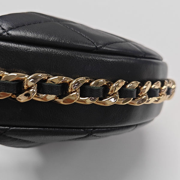 Quilted Lambskin Top Handle Bag Mini Black