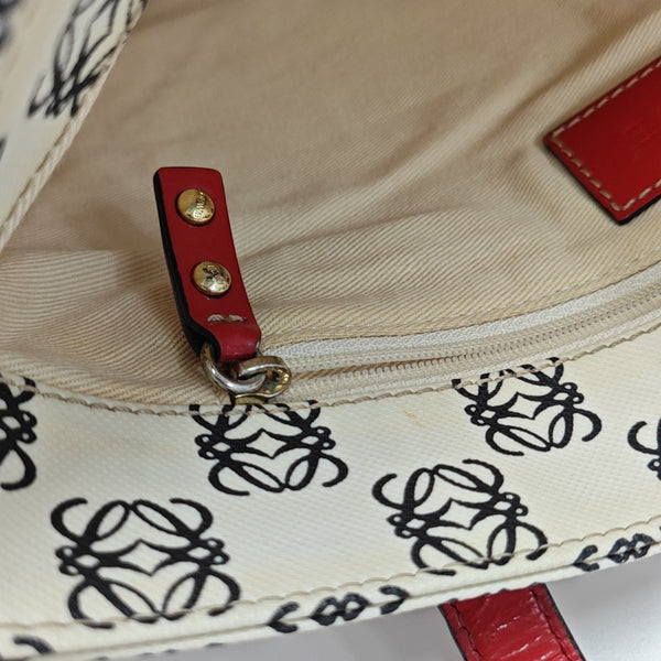 Monogram Coated Canvas Tote Bag Beige