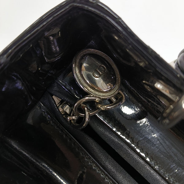 Lady Dior Medium Cannage Patent Leather Black