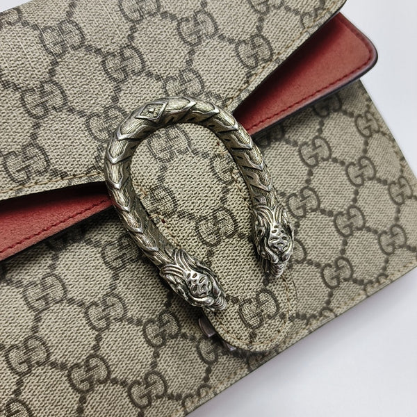 Dionysus Mini Monogram Coated Canvas Beige