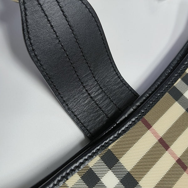 Coated Canvas Shoulder Bag Beige