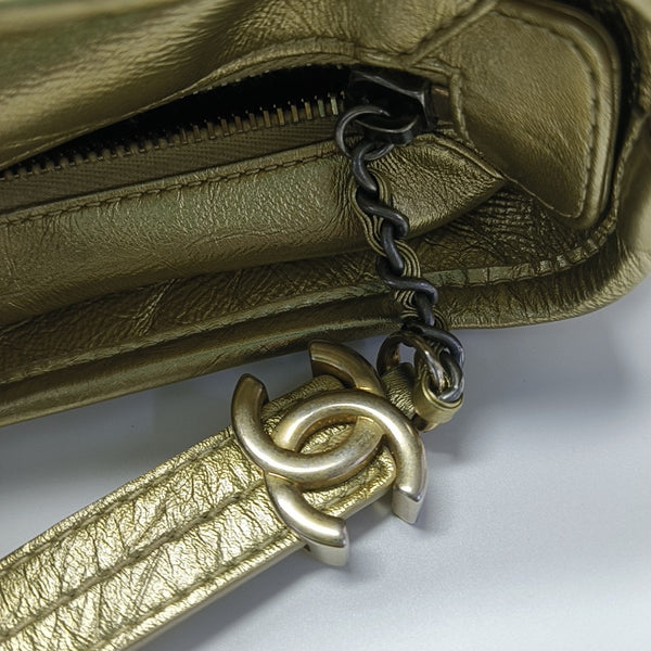 GABRIELLE Small Quilted Calfskin Gold