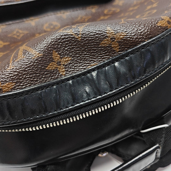 JOSH Monogram Coated Canvas Brown
