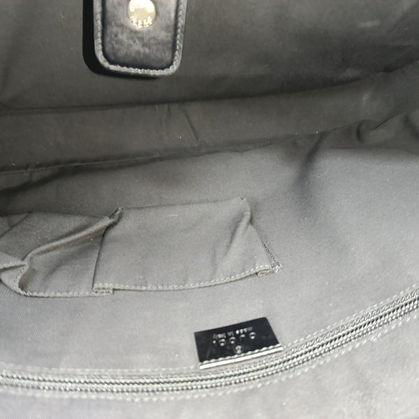 Calfskin Top Handle Bag Black