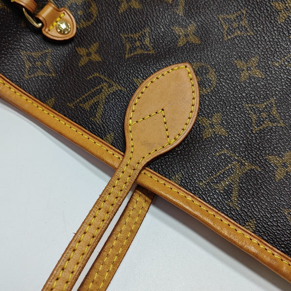 NEVERFULL MM Monogram Coated Canvas Brown