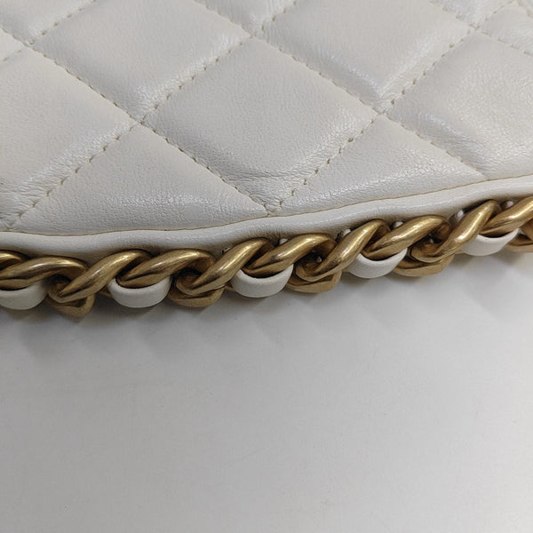 HOBO Small Quilted Lambskin White