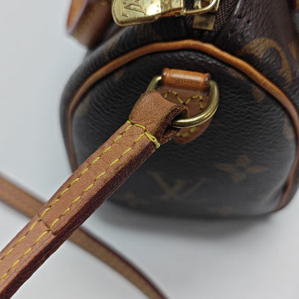 SPEEDY Nano Monogram Coated Canvas Brown