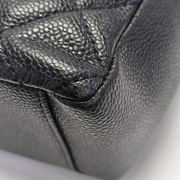 CHANEL PST Quilted Grained Calfskin Black