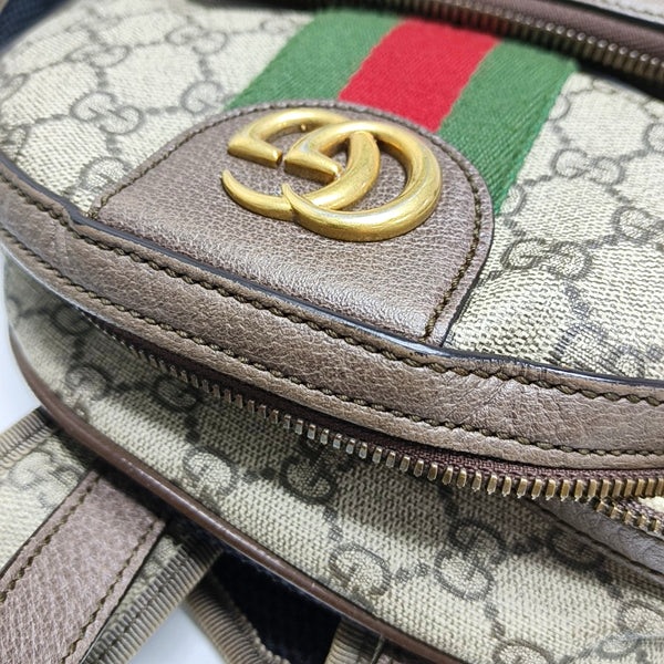 Ophidia Monogram Coated Canvas Beige