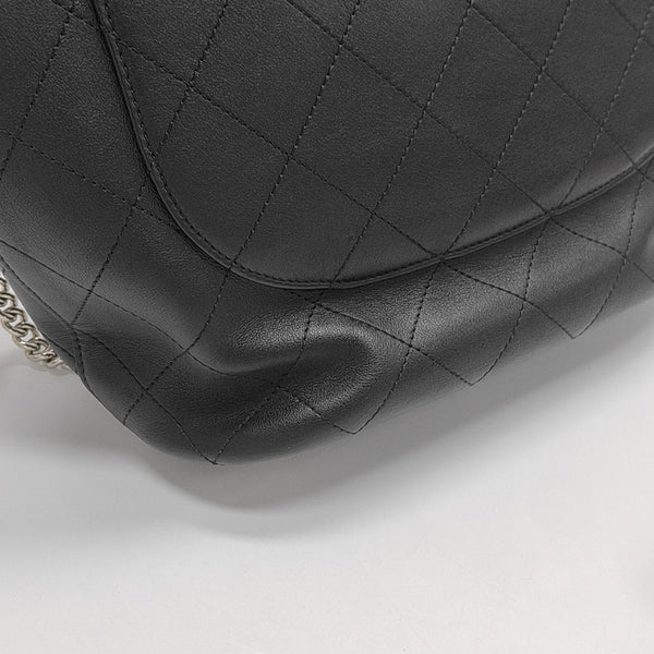 Quilted Calfskin Bucket Bag Black