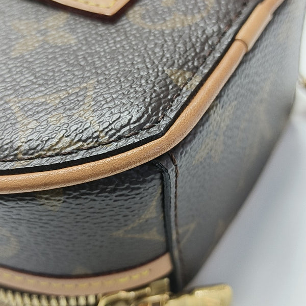 BOITE CHAPEAU Mini Monogram Coated Canvas Brown