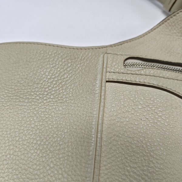 Leather Shoulder Bag White