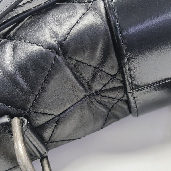 GABRIELLE Small Quilted Calfskin Black