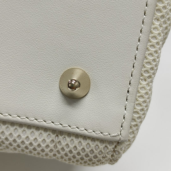 Authenticated pre-owned Lady D-Lite Medium Cannage Fabric White - Shoulder Bag at Looply
