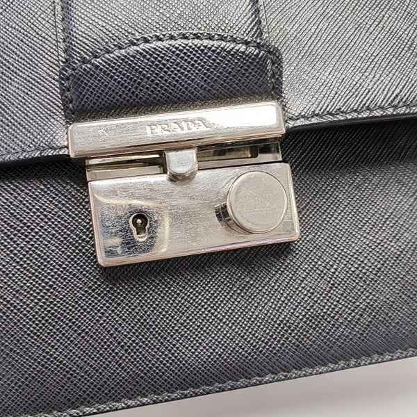 Saffiano Calfskin Crossbody Bag Black