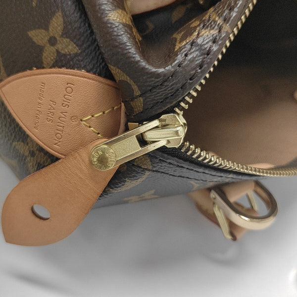 SPEEDY 25 Monogram Coated Canvas Brown