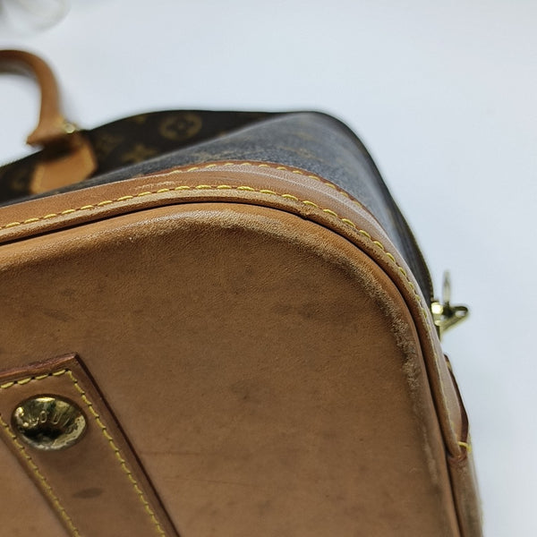 ALMA GM Monogram Coated Canvas Brown
