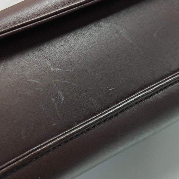 Calfskin Shoulder Bag Brown
