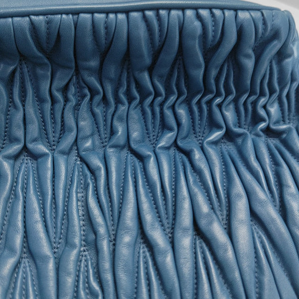 Quilted Lambskin Tote Bag Blue
