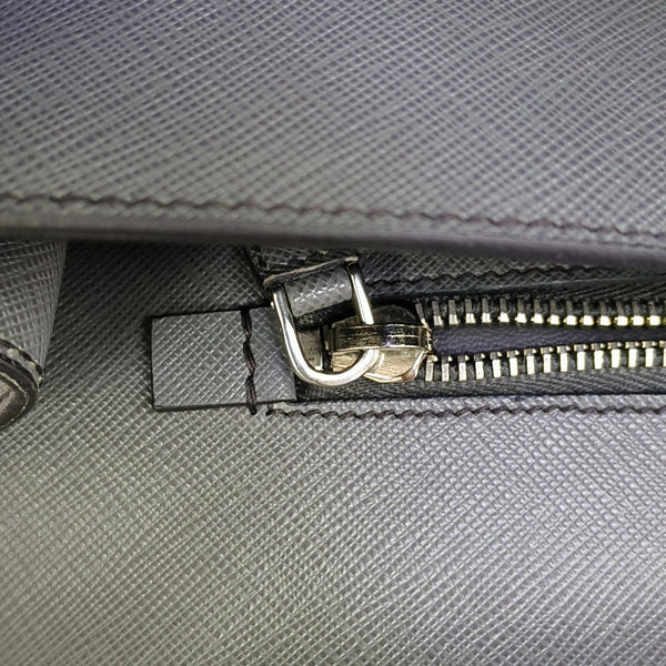 Calfskin Top Handle Bag Gray