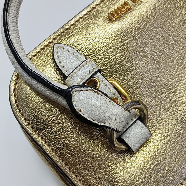 Calfskin Shoulder Bag Gold