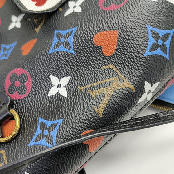 NEVERFULL MM Monogram Coated Canvas Black