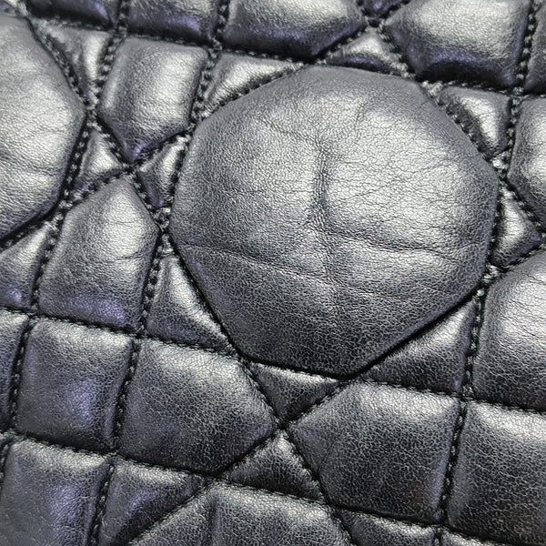 Cannage Lambskin Shoulder Bag Black