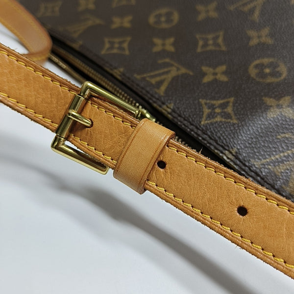 SHARON STONE Monogram Coated Canvas Brown