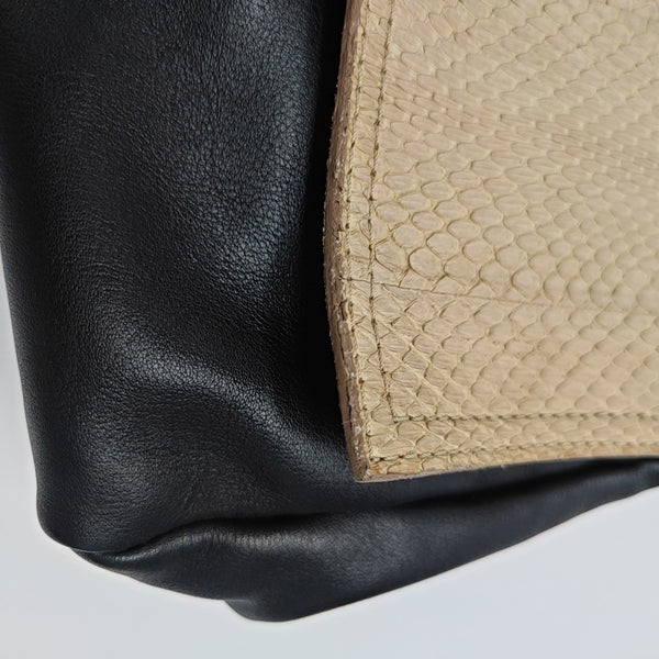 Leather Shoulder Bag Beige