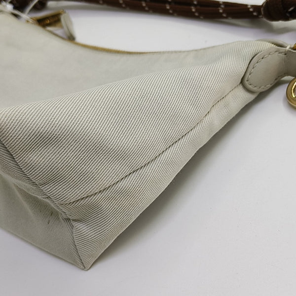 Canvas Top Handle Bag White