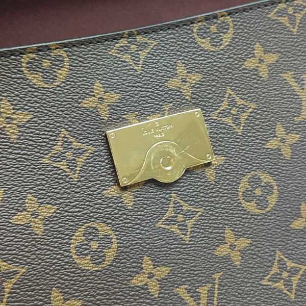 CLUNY MM Monogram Coated Canvas Brown