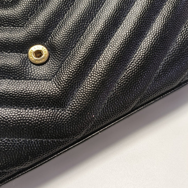 MONOGRAM Medium Chevron Calfskin Black