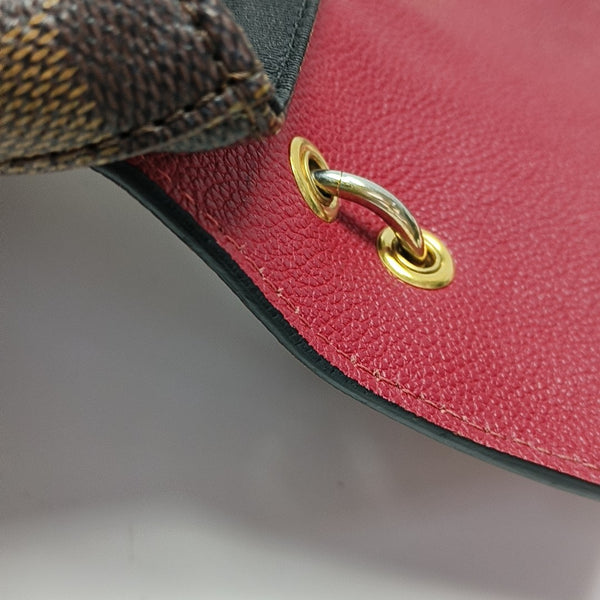 CLAPTON Damier Ebene Coated Canvas Brown