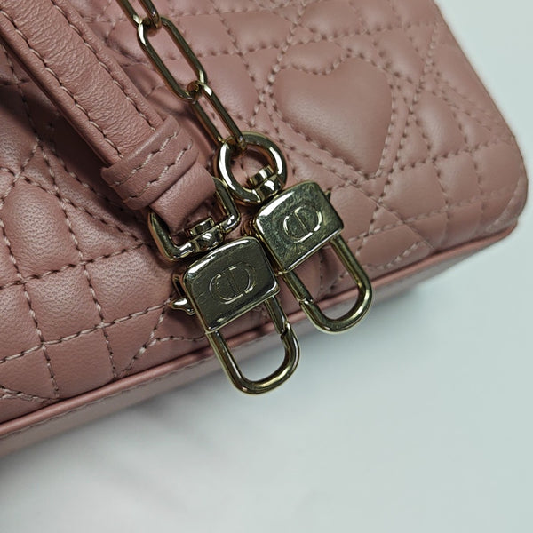 Lady D-Joy Super Mini Cannage Lambskin Pink