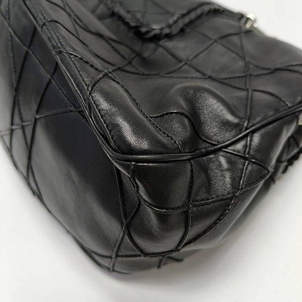 New Lock Cannage Calfskin Black