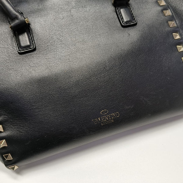 Rockstud Small Calfskin Black