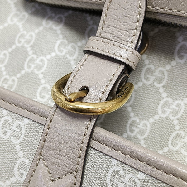 Monogram Coated Canvas Backpack Beige