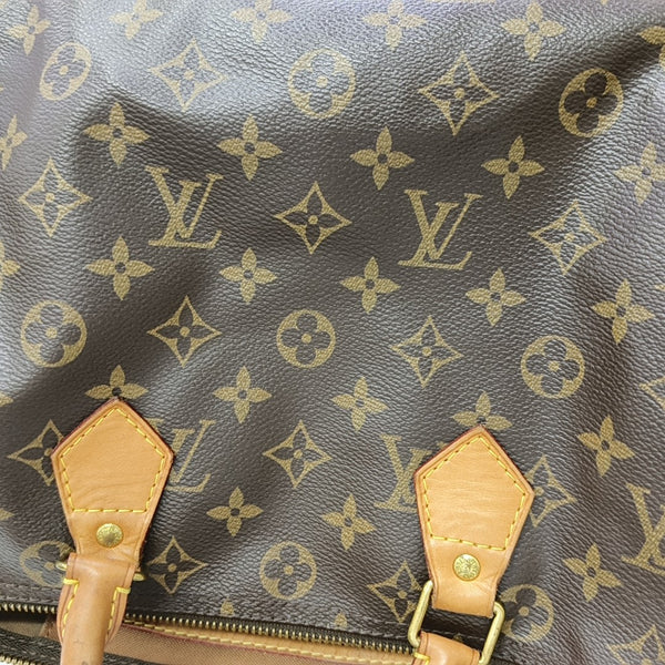 SPEEDY 30 Monogram Coated Canvas Brown