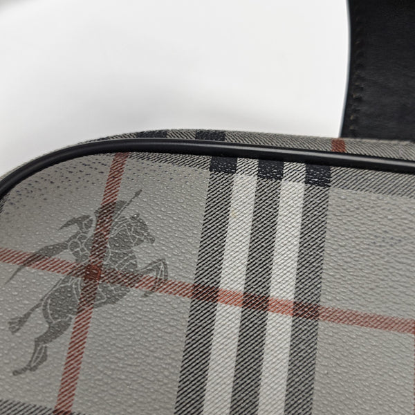 Coated Canvas Shoulder Bag Gray