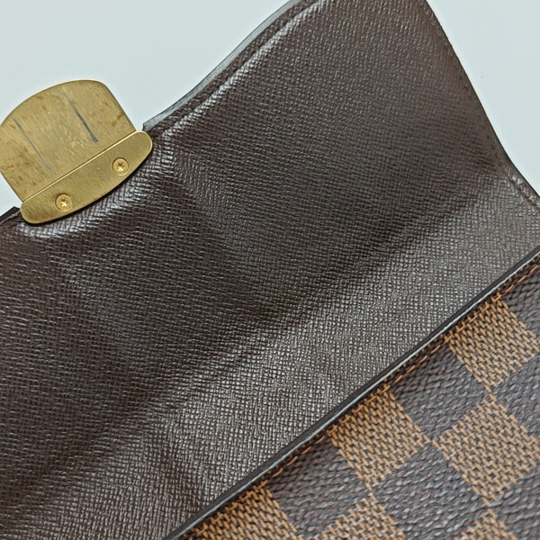SISTINA Damier Ebene Coated Canvas Brown Wallet