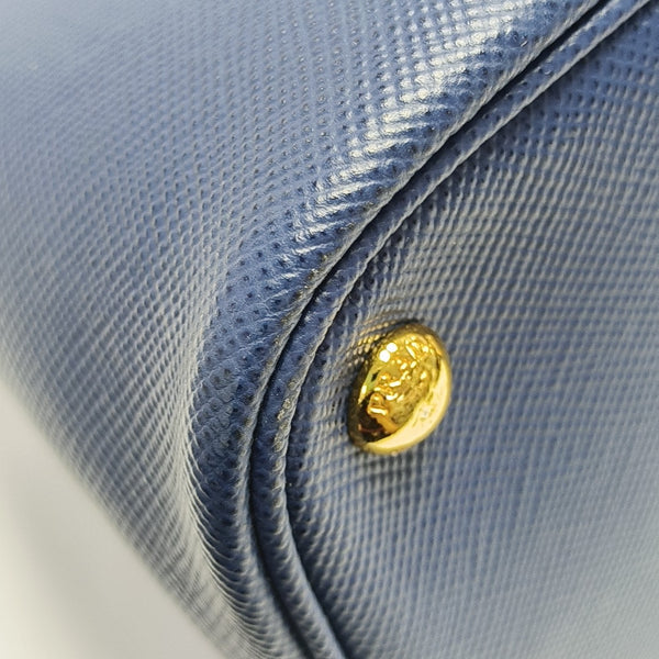 Double Medium Saffiano Calfskin Blue
