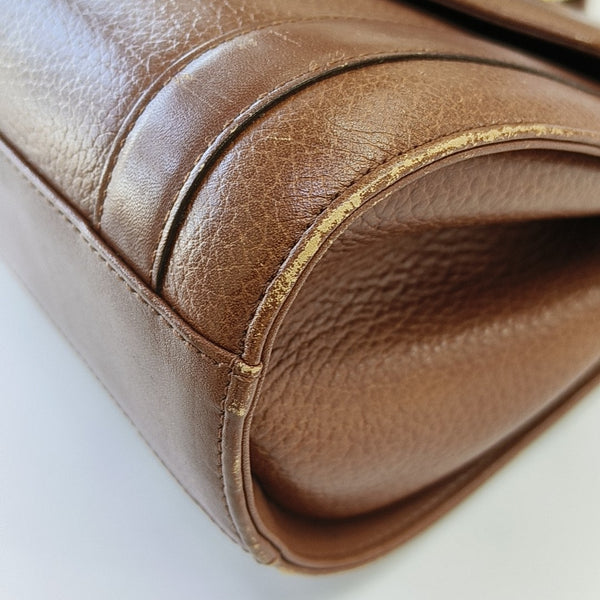Calfskin Shoulder Bag Brown