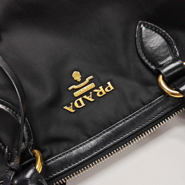 Nylon Shoulder Bag Black