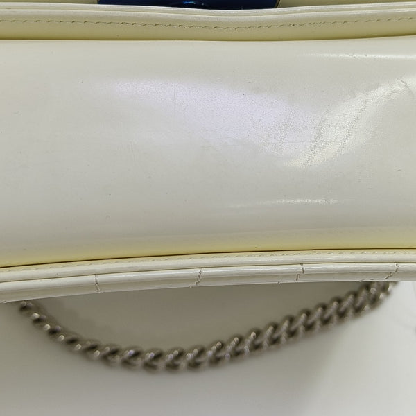 BOY CHANEL Maxi Calfskin Beige