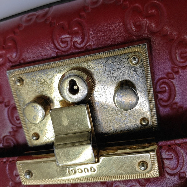 Padlock Small Monogram Calfskin Red