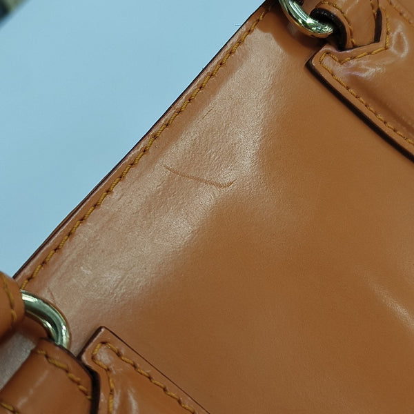 Calfskin Shoulder Bag Orange
