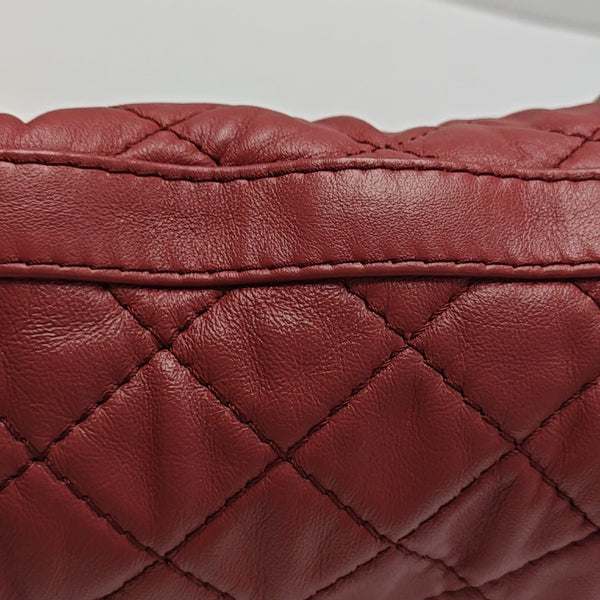 Quilted Calfskin Shoulder Bag Red