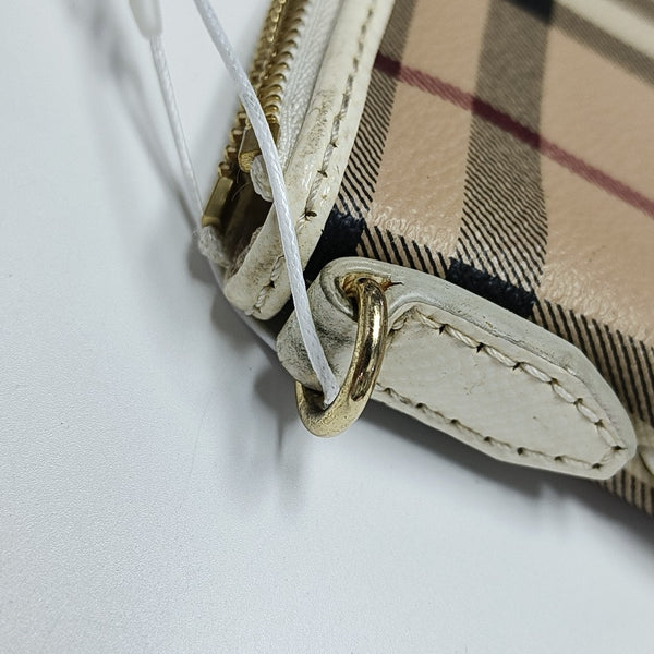 Coated Canvas Crossbody Bag Beige