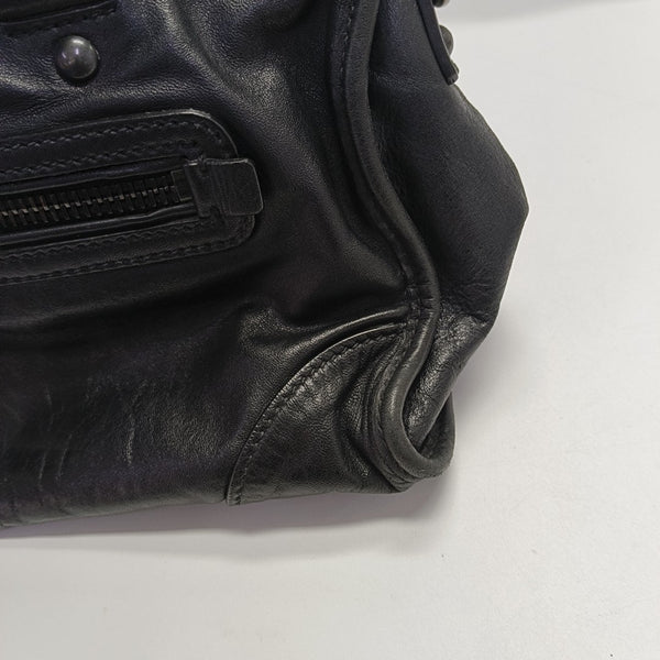 Calfskin Shoulder Bag Black